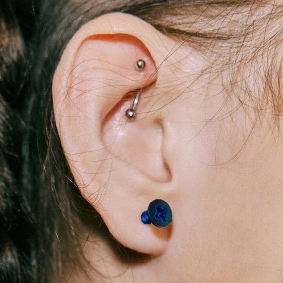 New 2 PAIR New Colors Stainless Steel | Easy To Wear | Trendy Design | Punk - Picture 4 of 16